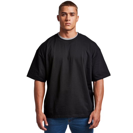 Playera Oversize Negra lisa